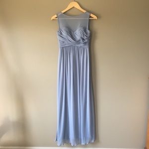 David’s Bridal Long Mesh w/ Illusion Neckline